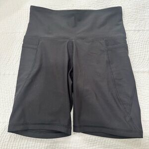 Old Navy Black Bike Shorts High-Waisted Performance